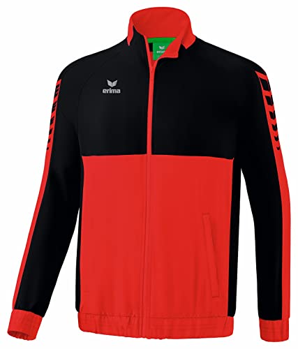 Erima Kinder Six Wings Präsentationsjacke, rot/schwarz, 164 von Erima