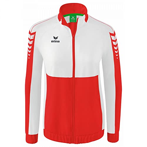 Erima Damen Six Wings Präsentationsjacke, rot/weiß, 34 von Erima