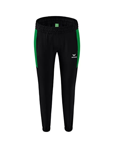 Erima Damen Team Basic Präsentationshose, schwarz/smaragd, 34 von Erima