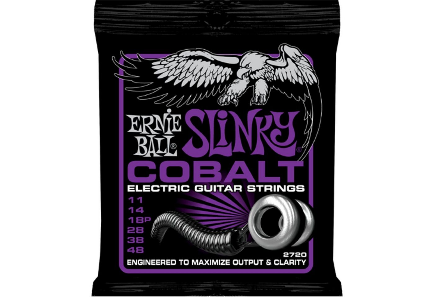 Ernie Ball Saiten, (EB2720 11-48 Cobalt Power Slinky), EB2720 11-48 Cobalt Power Slinky - E-Gitarrensaiten von Ernie Ball