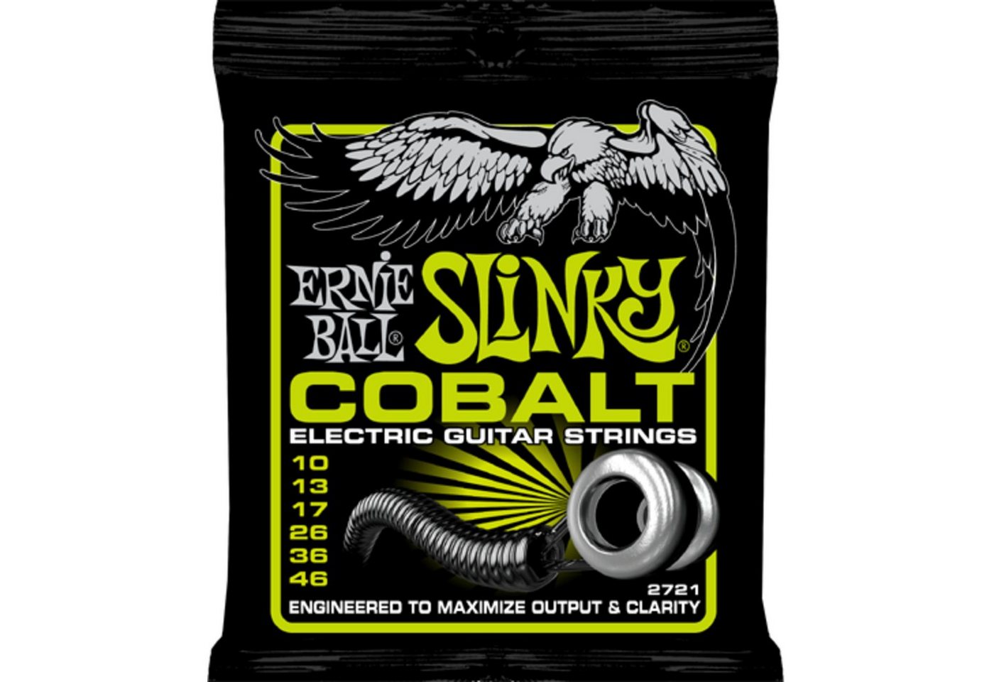 Ernie Ball Saiten, (EB2721 10-46 Cobalt Regular Slinky), EB2721 10-46 Cobalt Regular Slinky - E-Gitarrensaiten von Ernie Ball