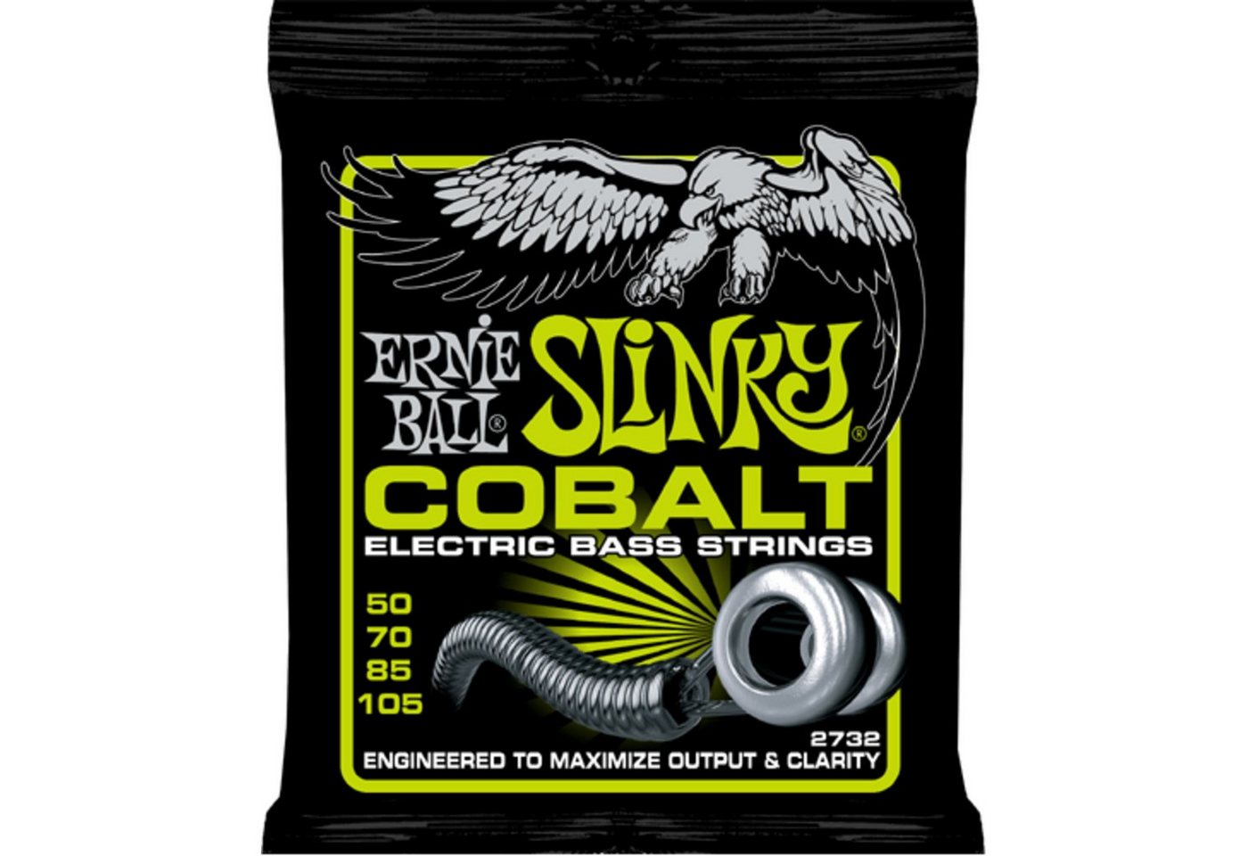Ernie Ball Saiten, (EB2732 50-105 Cobalt Regular Slinky), EB2732 50-105 Cobalt Regular Slinky - Saitensatz für 4-Saiter E-Bass von Ernie Ball