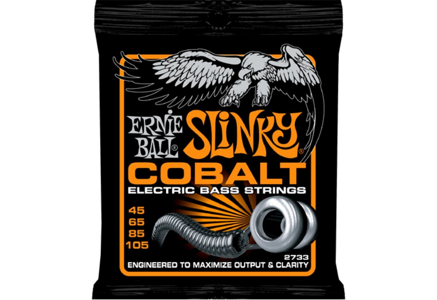 Ernie Ball Saiten, (EB2733 45-105 Cobalt Hybrid Slinky), EB2733 45-105 Cobalt Hybrid Slinky - Saitensatz für 4-Saiter E-Bass von Ernie Ball