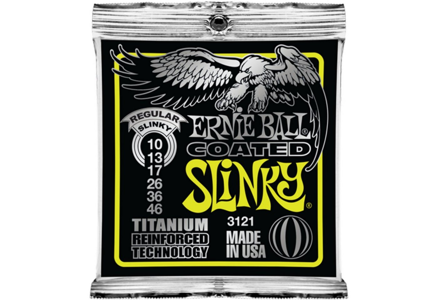 Ernie Ball Saiten, (EB3121 10-46 Coated Titanium RPS Regular Slinky), EB3121 10-46 Coated Titanium RPS Regular Slinky - E-Gitarrensaiten von Ernie Ball