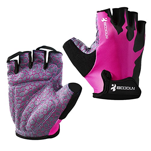 Eroilor Radsport Kurz Handschuhe Halb Finger Bike MTB Gloves Sommer Radhandschuhe für Damen/Herren - Rosa - L von Eroilor