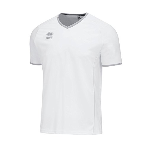 Errea Lennox MC Ad, Herren-T-Shirt, Weiß/Grau, L von Errea