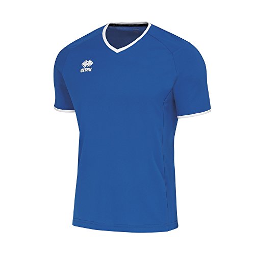 Errea Lennox MC Ad, T-Shirt für Herren L Azzurro Bianco von Errea