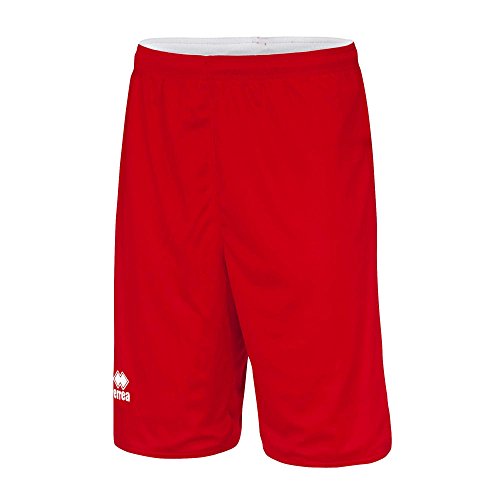 Errea Unisex Kinder Chicago Double Kurze Sporthose, Rot/Weiß, YXS von Errea