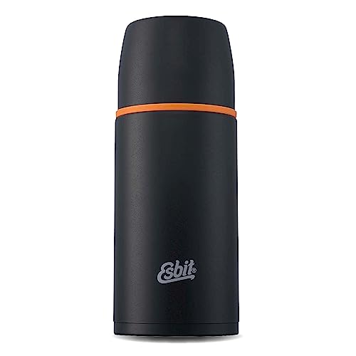 Esbit Edelstahl Isolierflasche Classic 750 ml in Schwarz - für warme und kalte Getränke - Edelstahl Thermoflasche mit 2 Bechern von Esbit