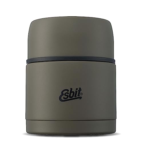 Esbit Thermobehälter Classic für Speisen - Warmhaltebehälter 500 ml in Olivgrün - aus Edelstahl für warme und kalte Lebensmittel von Esbit