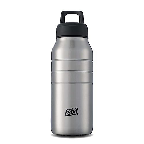 Esbit Trinkflasche Majoris - Edelstahl Trinkflasche mit praktischem Loop Verschluss - 480 ml in Edelstahl von Esbit