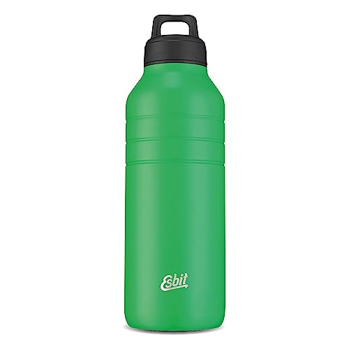 Esbit Trinkflasche Majoris - Edelstahl Trinkflasche mit praktischem Loop Verschluss - 1000 ml in Apple Green von Esbit