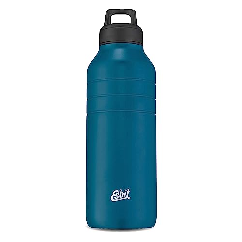 Esbit Trinkflasche Majoris - Edelstahl Trinkflasche mit praktischem Loop Verschluss - 1000 ml in Polar Blue von Esbit