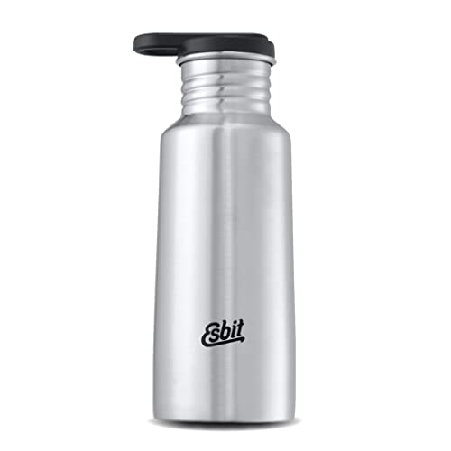 Esbit Trinkflasche Pictor - Edelstahl Trinkflasche mit praktischem Loop Verschluss - 550 ml in Edelstahl von Esbit