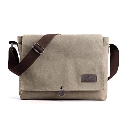 Eshow Messenger Bag Herren Umhängetasche Schultertasche aus Canvas Laptoptasche für Büro Uni Freizeit von Eshow