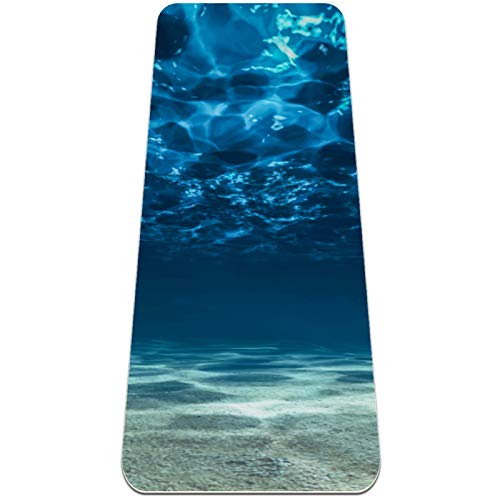 Eslifey Ocean Bottom Yogamatte dick, rutschfest, für Damen und Mädchen, Gymnastikmatte, weiche Pilates-Matten, 183 x 61 cm, 0,6 cm dick von Eslifey