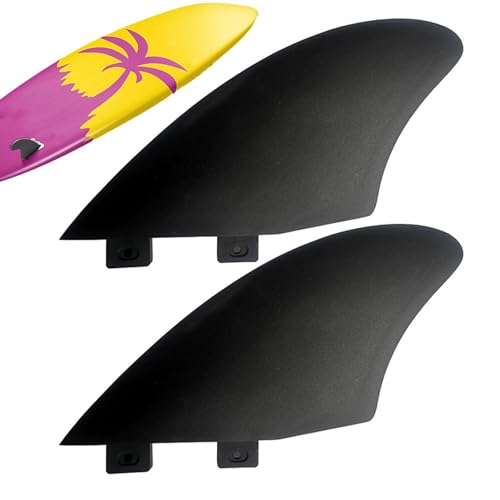 Esncddym 2-teiliges Paddle-Board-Finne, 2-teiliges Surfboard-Flossen-Set | Flexible PVC-Longboard-Flossen Paddleboard-Surfflossen,Verschleißfeste Ersatzflossen für Stand-Up-Paddle-Boards von Esncddym