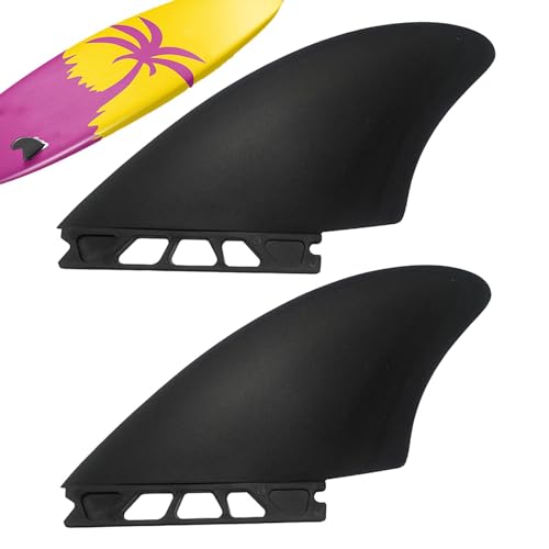 Esncddym Surfboard Longboard Tail Fin, Surfboard 2 Fin Set | Flexible Longboard-Flossen, PVC-Surf-Watershed-Finne,Kompakte Paddleboard-Ersatzflosse, Paddle-Board-Zubehör, von Esncddym