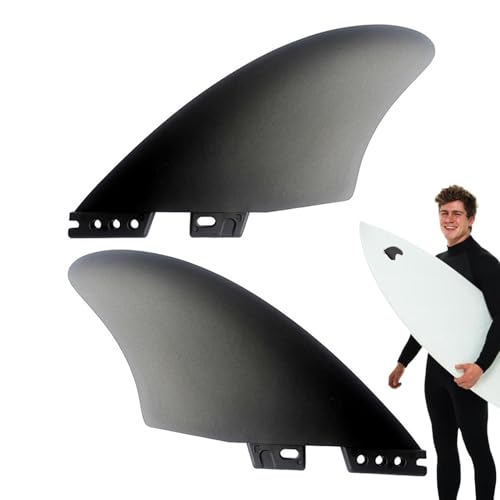 Esncddym Surfboard Longboard Tail Fin, Surfboard 2 Fin Set - PVC-Paddleboard-Surfflossen Surfing Watershed Fin | Kompakte Paddleboard-Ersatzflosse, Paddle-Board-Zubehör, von Esncddym
