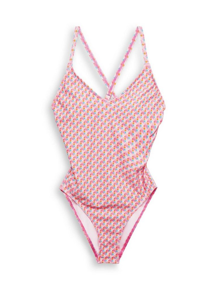 Esprit Badeanzug Wattierter Badeanzug mit geometrischem Muster von Esprit