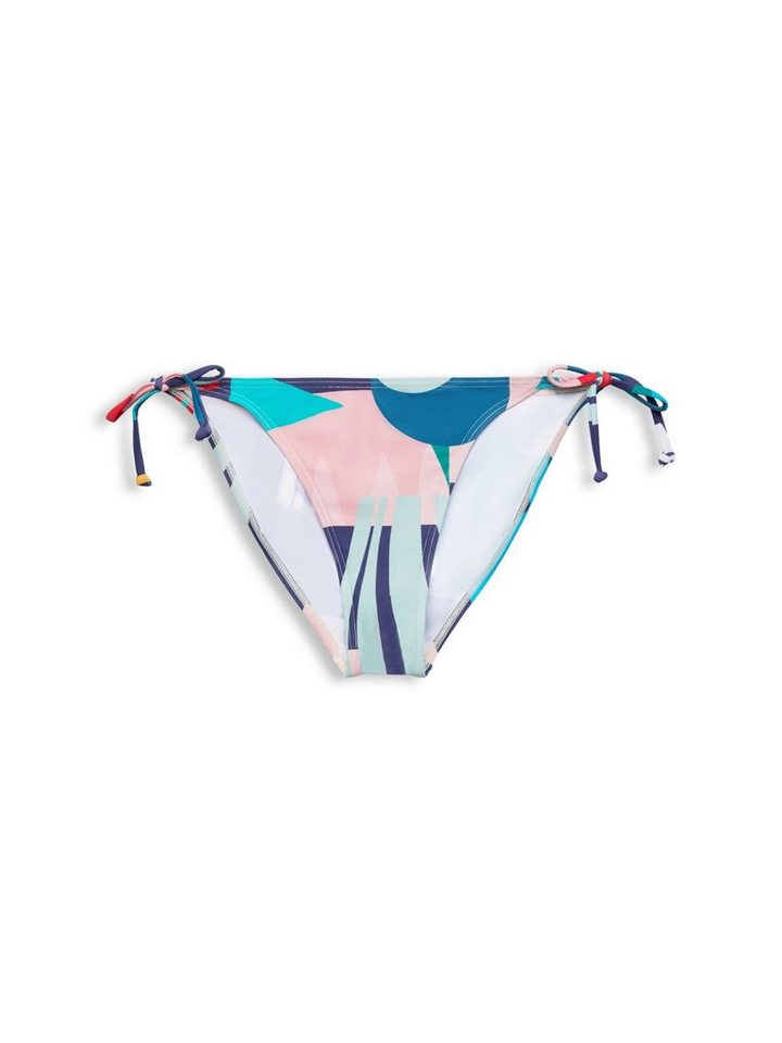 Esprit Bikini-Hose Bikinihose mit Bindebändern und mehrfarbigem Print von Esprit