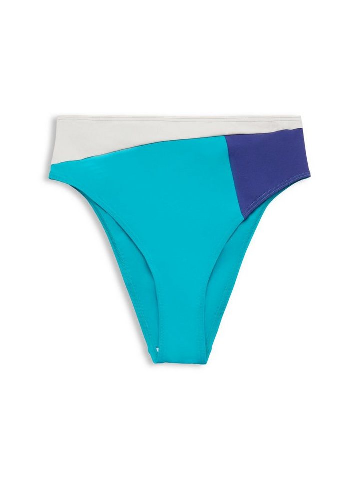 Esprit Bikini-Hose Bikinihose mit hohem Bund im Colour Block-Design von Esprit