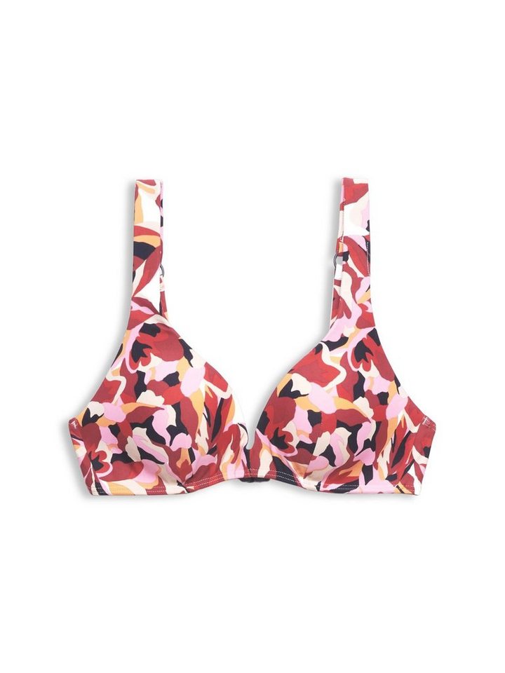 Esprit Bügel-Bikini-Top Wattiertes Bikini-Top mit floralem Print von Esprit