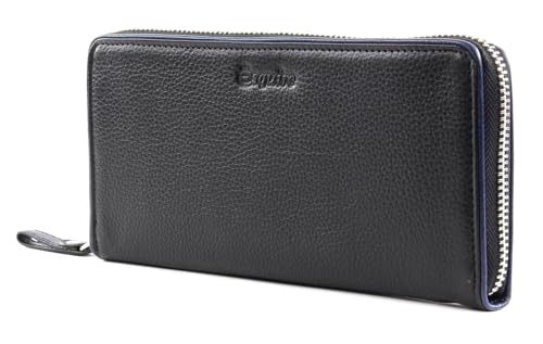 Esquire Piping Zip Around Wallet Black/Roy von Esquire
