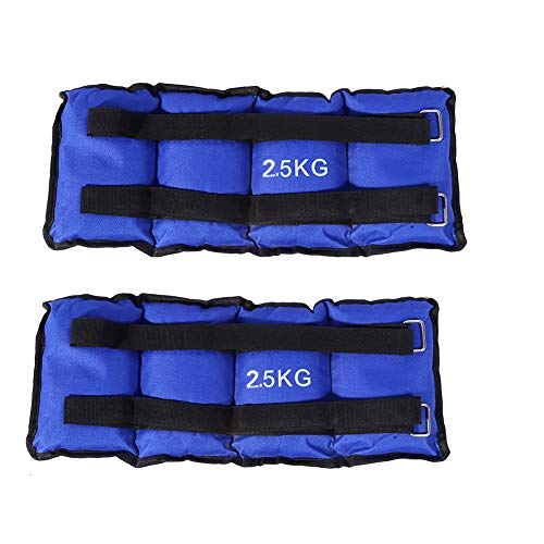 5Kg Verstellbares Fußgewichte, 2.5Kg x 2 Gewichtsmanschetten Knöchelgewichte Armgewichte für Fitness, Bewegung, Laufen, Joggen, Gymnastik von Estink