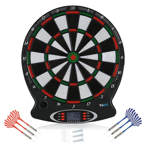 Elektronische Dartscheibe mit weicher Spitze und 38,1 cm Zielscheibe, Ziel-LCD-Display-Gesicht und 6 weiche Dartpfeile in einem ganzen Set für Zuhause und Büro Freizeit von Estink