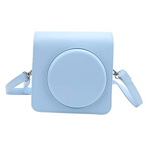 Estink -Kameratasche, PU-Leder-Kameratasche mit Tasche und abnehmbarem Schultergurt Praktisch und langlebig, Schulter-Kameratasche passend für Instax Square SQ1(Blue) von Estink