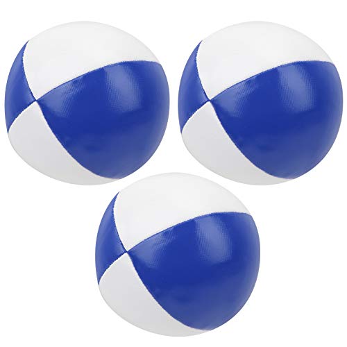 Jonglierball, Pu-Leder Multicolor Durable Jonglierbälle, Bio-Füllung, für alle Schwierigkeitsgrade, ist eine gute Wahl für Anfänger bis Profis(Blue and white) von Estink