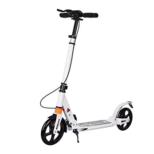Klappbar Erwachsene Scooter Kinderroller Tretroller Cityroller bis 100kg,City Scooter,Höheneinstellbereich 89-104cm (weiß) von Esyogen