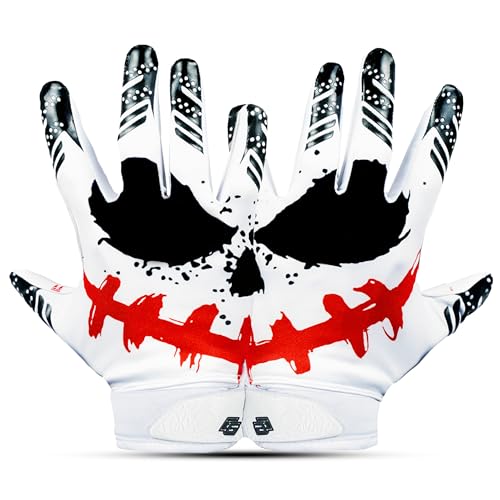 Eternity Gears - Jester Fußballhandschuhe – Tacky Grip hautenge Fußballhandschuhe für Erwachsene – Verbesserte Leistung Fußballhandschuhe Herren – Pro Elite Super Sticky Receiver Fußballhandschuhe – von Eternity Gears