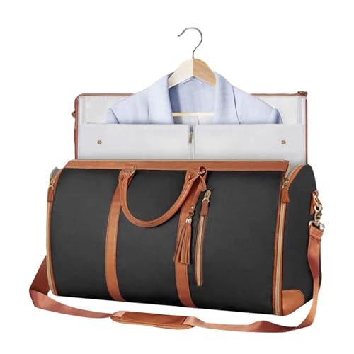 Garment Duffle Bag, she Carry Bag, Foldable travel Bag Women Men with Hanging Clothes, Reisetasche aufklappbar, kleidersack Reisetasche, Folding Luggage Bag with Shoulder Strap Shoe Pocket von Eteslot