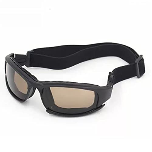 Eujgoov Motorrad Schutzbrille Taktische Sonnenbrille Nachtsicht Brille Motorrad Windbrille Sonnenbrille Anti UV400 PC von Eujgoov