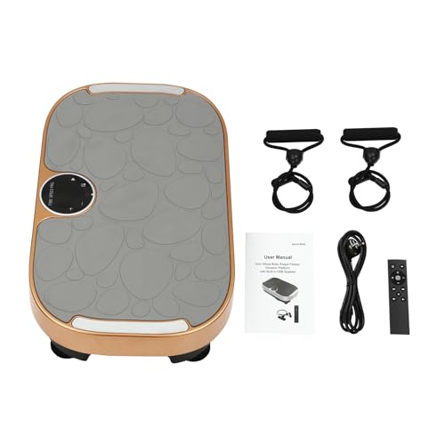 Vibrationsplatte, Vibrationsplatte mit Bluetooth,Vibrationsplatte Ultra Slim Plus Vibrationsplatte Trainingsgerät für Ganzkörpertraining (Gold) von EurHomePlus