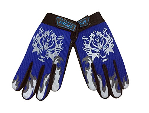 EurHouse Radhandschuhe Kinder Winterhandschuhe Fahrrad Handschuhe Fingerhandschuhe Reithandschuhe Jungen Mädchen Warme Thermo Fäustlinge Anti Slip (Blue) von EurHouse