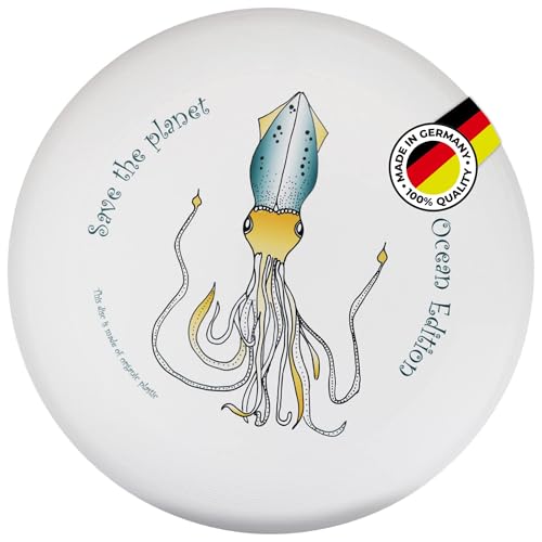 Eurodisc 175g 4.0 Ultimate Frisbee Wettkampfscheibe aus Bio Kunststoff mit Stabiler Flugbahn über 100 Meter, Design Save The Planet Calmar, Ocean Edition von Eurodisc