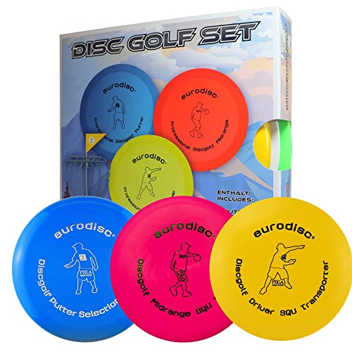 Eurodisc Disc-Golf Einsteiger Starter Set, PDGA Approved, Putter Midrange Driver Disc von Eurodisc