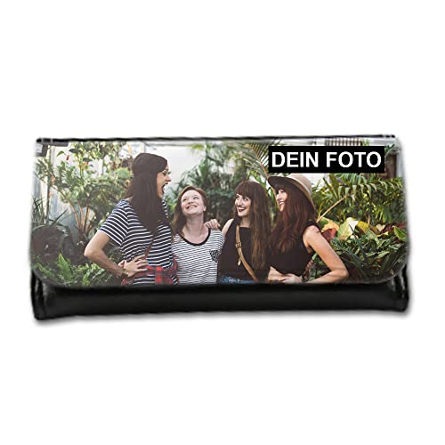 Eurofoto Geldbeutel Maxi mit Foto und Text personalisiert | Breite Geldbörse selbst gestalten | Portemonnaie mit Wunschbild von Eurofoto