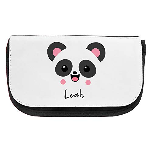 Kosmetiktasche mit Namen Leah und Panda-Motiv | Schminktasche | Viele Vornamen zur Auswahl von Eurofoto