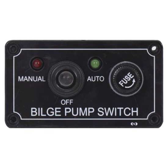 Euromarine Bilge Pump 3 Positions Switch Panel Schwarz 50 x 90 mm von Euromarine