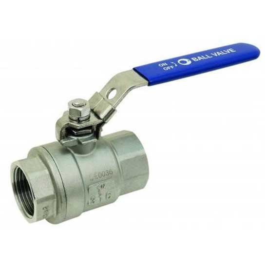 Euromarine Pn64 Stainless Steel Female-female 2 Way Ball Valve Silber 3/8´´ von Euromarine