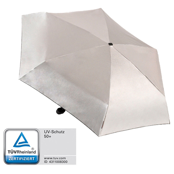 EuroSchirm - Dainty - Regenschirm grau/ schutz 50+ von Euroschirm