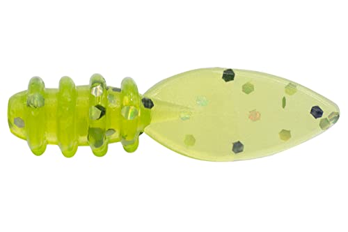 Eurotackle Micro Finesse Leech Kunstköder zum Eisangeln, 1,9 cm, aus weichem Kunststoff (Chartreuse) von Eurotackle