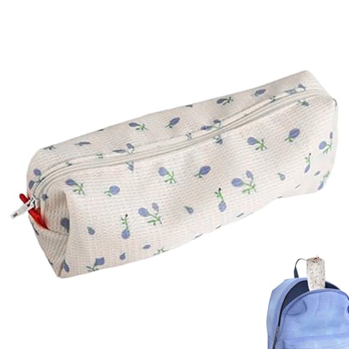 Euyehn Blumen-Bleistiftbeutel, Kosmetiktasche Niedliche Stifttasche - Federmäppchen mit Blumenmuster, kleine Aufbewahrungstasche, Make-up-Organizer-Tasche, Federmäppchen für Women von Euyehn