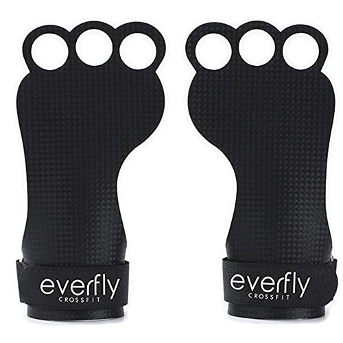 EVERFLY Crossfit-Grips 3H Kohlefaser - Fitnesshandschuhe zum Schutz der Hände - ergonomisches Design für Damen und Herren - Gym Fitness Gewichtheben (M) von Everfly