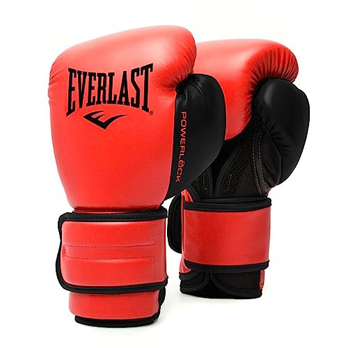 Everlast Unisex – Erwachsene Powerlock 2R Glove Handschuhe, Rot, 10oz von Everlast