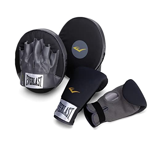 Everlast Unisex Erwachsene Sport Boxen Core Fitness Kit 2 Teilig (Boxhandschuhe, Punch Mitts) von Everlast
